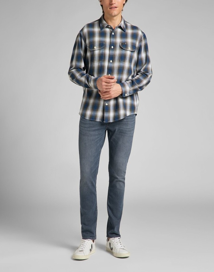 LEE WORKER SHIRT SERPICO GREEN L68HMJOJ 112140618