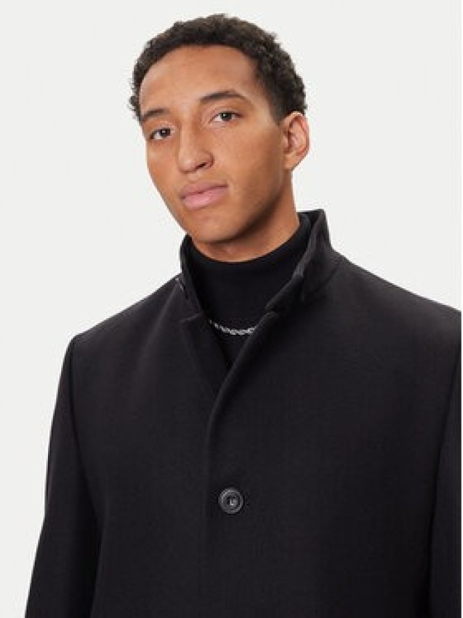 HUGO Płaszcz wełniany Mintrax2541 50546551 Czarny Regular Fit