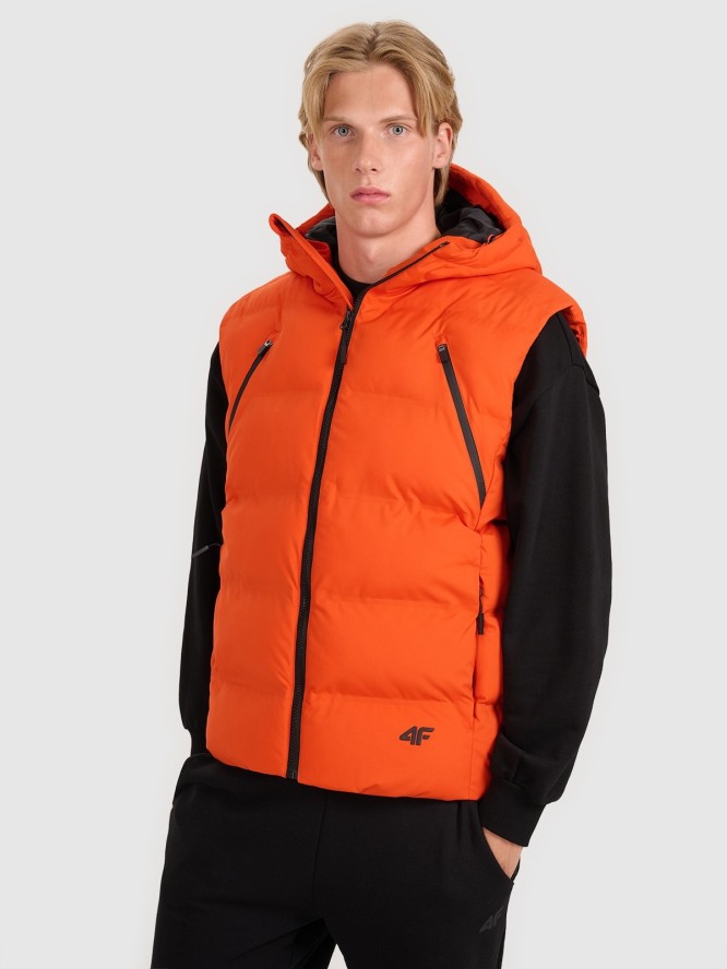 4F Bezrękawnik puchowy z wypełnieniem syntetycznym męski - pomarańczowy XXL