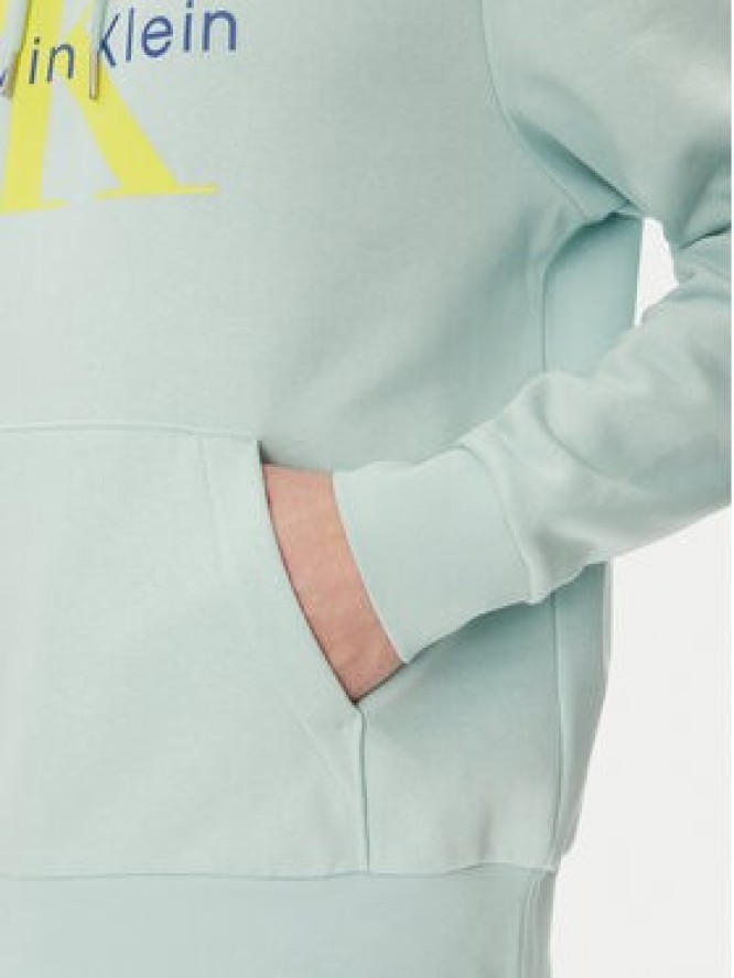 Calvin Klein Jeans Bluza Monologo LV040BM800 Zielony Regular Fit