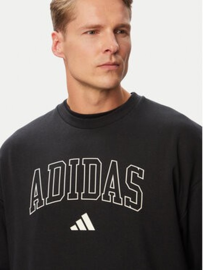 adidas T-Shirt Trefoil Essentials IA7532 Czarny Loose Fit