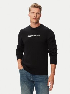Karl Lagerfeld Jeans Sweter B3M18041 Czarny Regular Fit