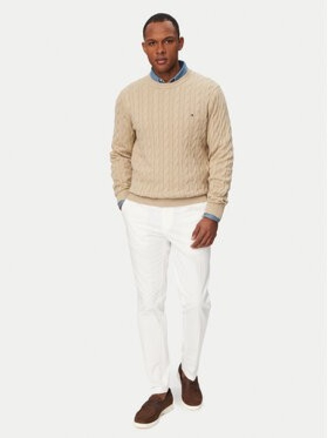 Tommy Hilfiger Sweter MW0MW33132 Beżowy Regular Fit