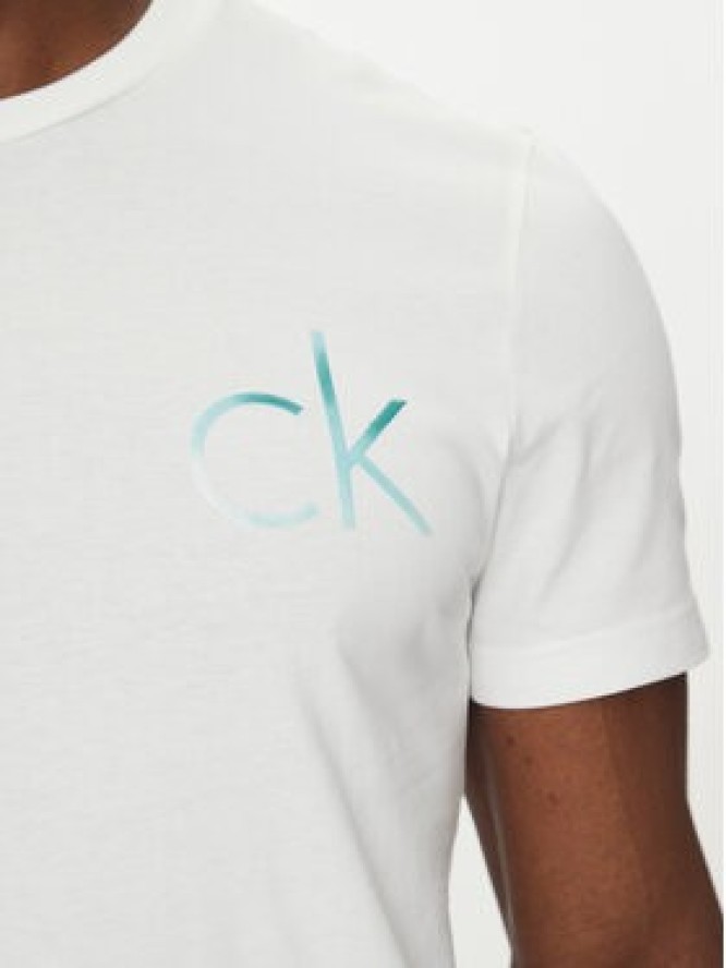 Calvin Klein T-Shirt Chest Logo K10K114146 Biały Regular Fit