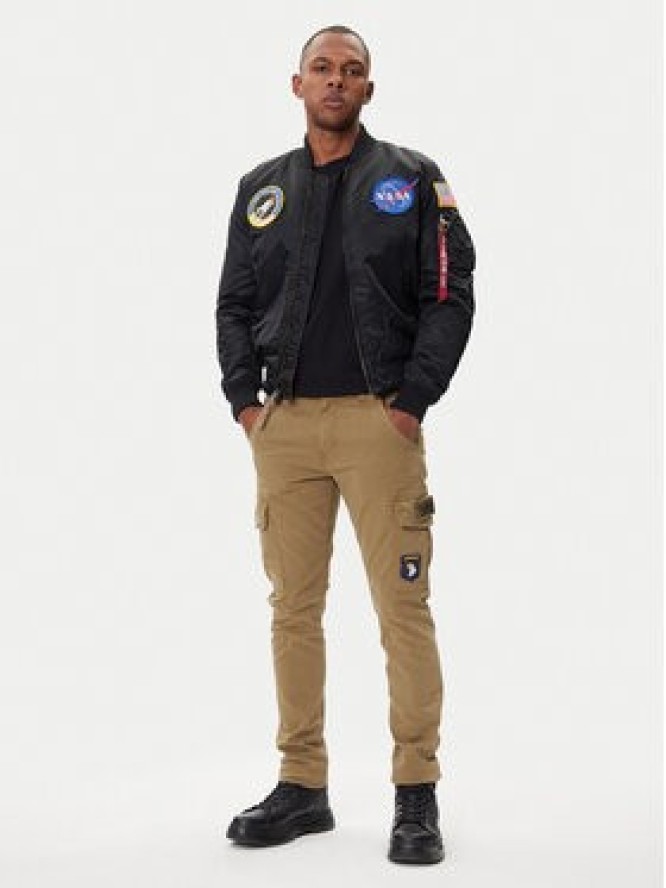 Alpha Industries Kurtka bomber Nasa 166107 Czarny Regular Fit