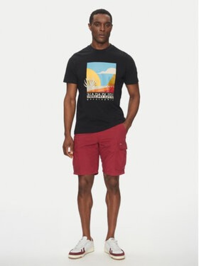 Napapijri T-Shirt S-Arbia NP0A4IE3 Czarny Regular Fit