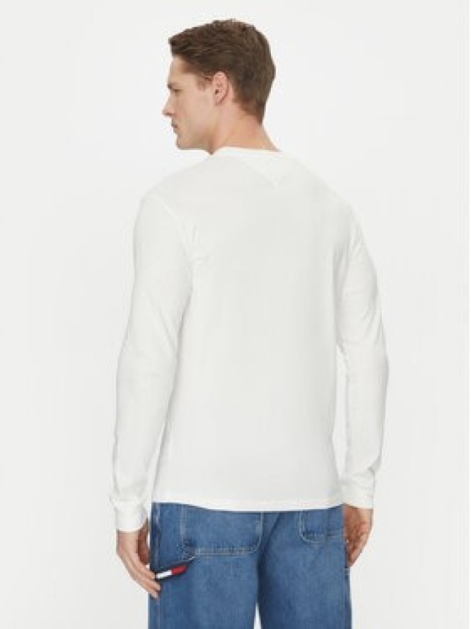 Tommy Jeans Longsleeve Linear DM0DM21138 Biały Slim Fit