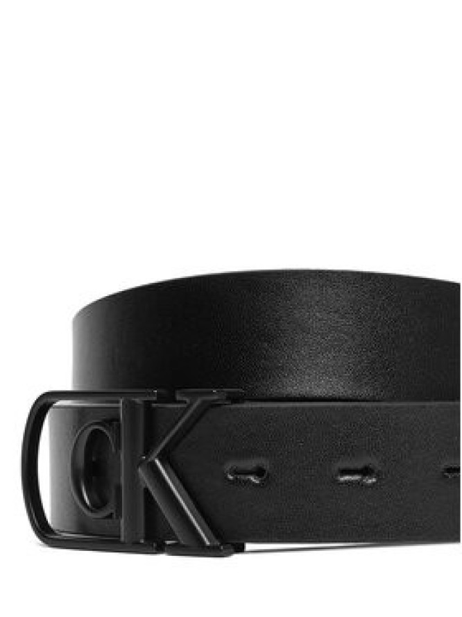 Calvin Klein Pasek Męski Curve Monogram Buckle 32Mm Rev LV04D7021G Czarny