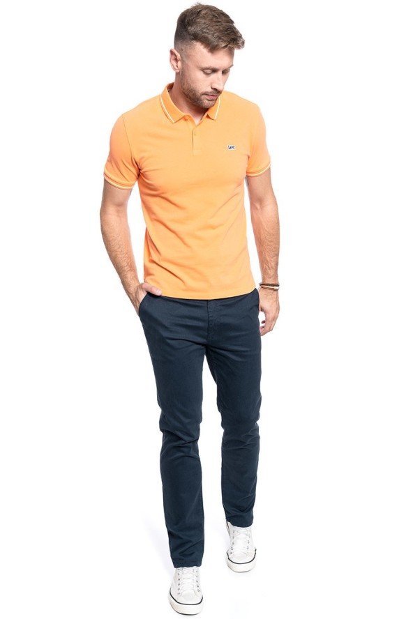 SPODNIE MĘSKIE WRANGLER CHINO IN NAVY W12CW3114 112126258