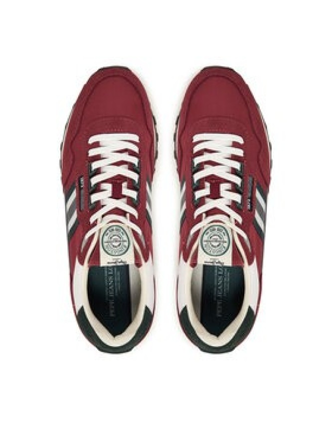 Pepe Jeans Sneakersy Kingston College M PMS400010 Bordowy