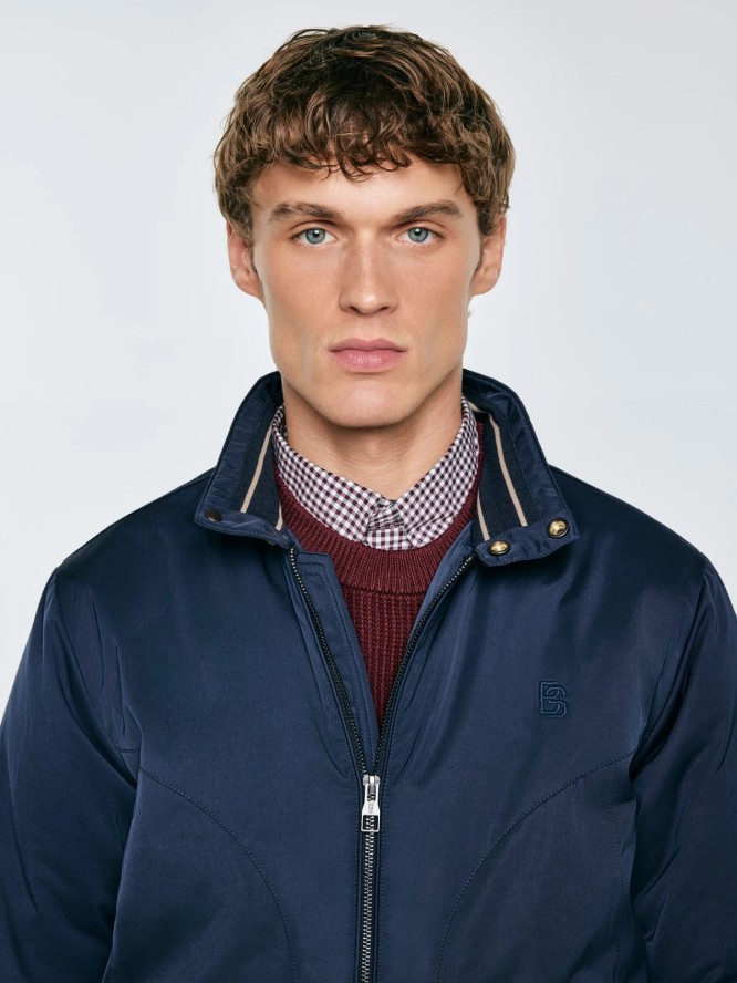 Kurtka męska typu harrington ocieplana granatowa Kye 403