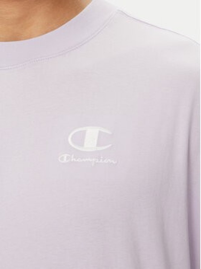 Champion T-Shirt 221257 Fioletowy Regular Fit