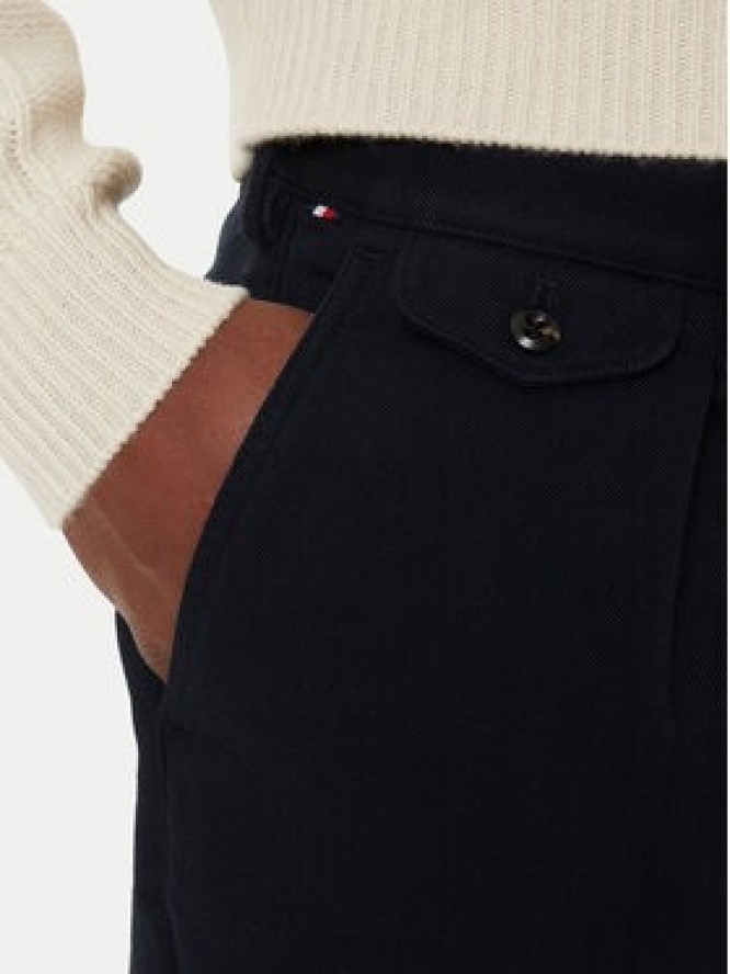 Tommy Hilfiger Chinosy Harlem MW0MW40340 Granatowy Tapered Fit