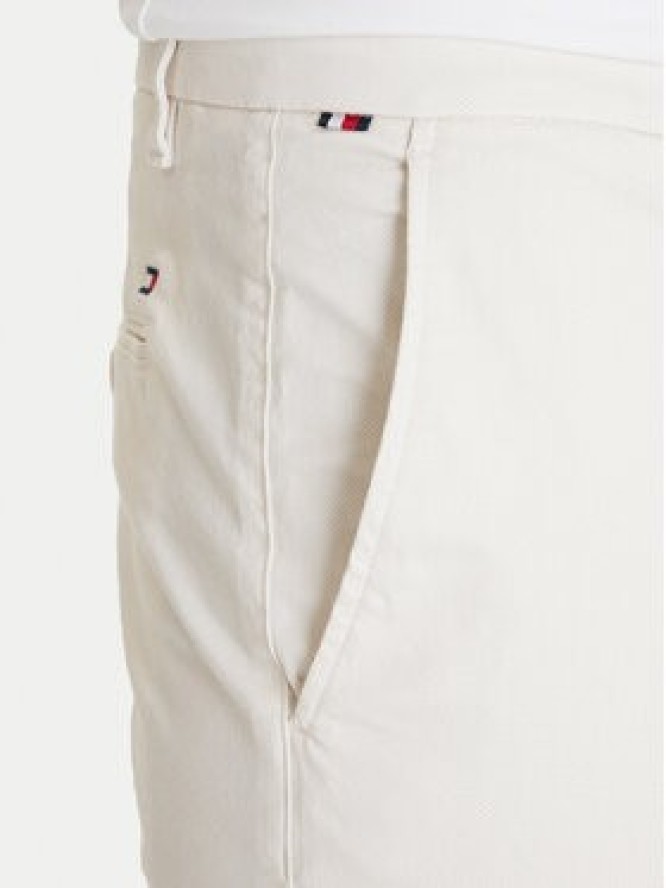 Tommy Hilfiger Chinosy Denton MW0MW41923 Écru Straight Fit