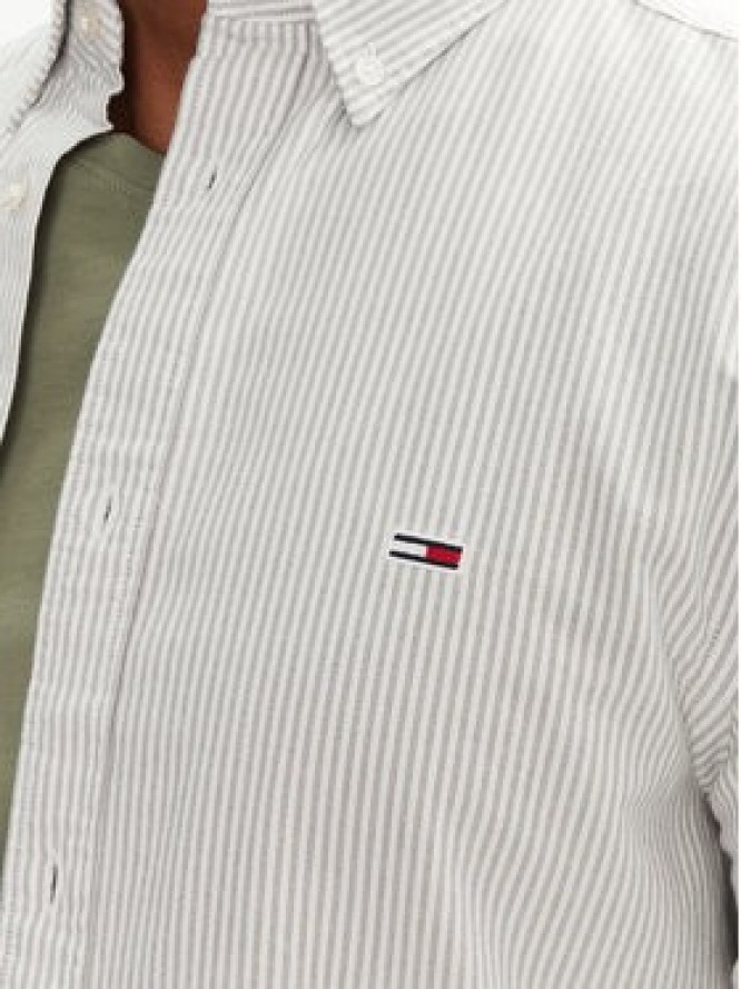 Tommy Jeans Koszula DM0DM20668 Zielony Slim Fit