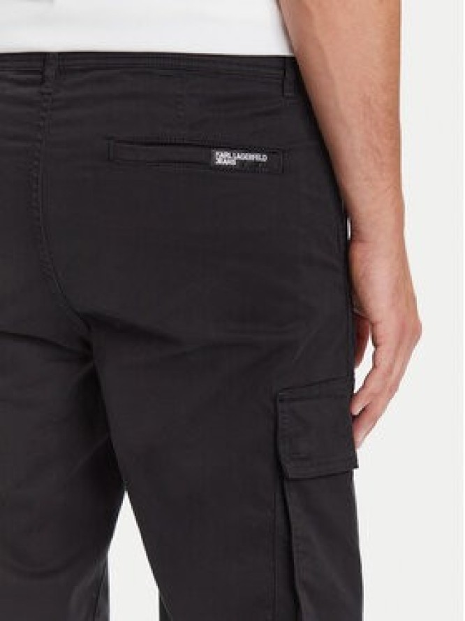 Karl Lagerfeld Jeans Spodnie materiałowe A3M10085 Czarny Regular Fit