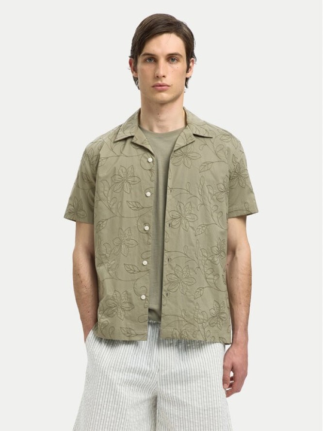 Selected Homme Koszula 16097686 Zielony Regular Fit