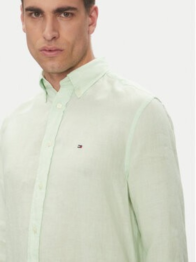 Tommy Hilfiger Koszula MW0MW34602 Zielony Regular Fit