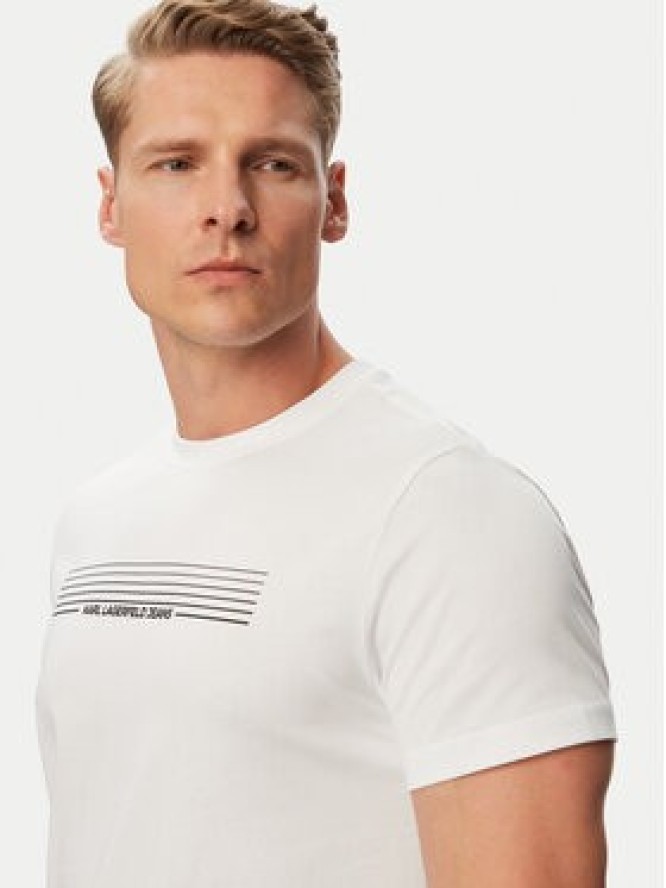 Karl Lagerfeld Jeans T-Shirt B3M17001 Biały Slim Fit