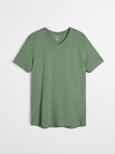 Bawełniana koszulka basic - zielony