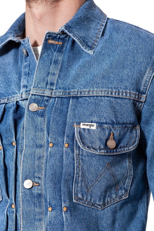 KURTKA JEANSOWA WRANGLER RETRO JACKET KABEL BLUE W442ER19K 112128842