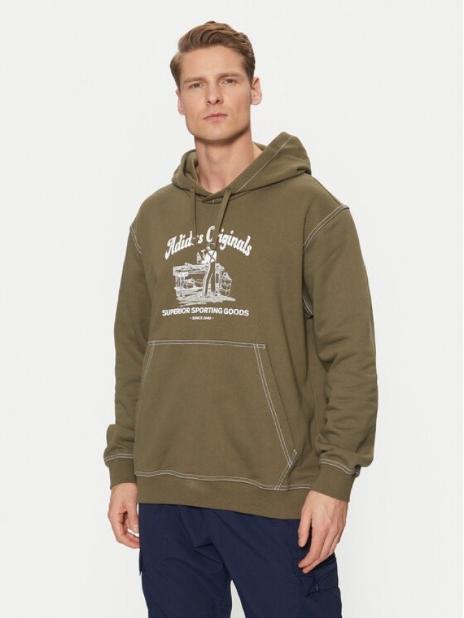 adidas Bluza Wabash JP4482 Zielony Loose Fit