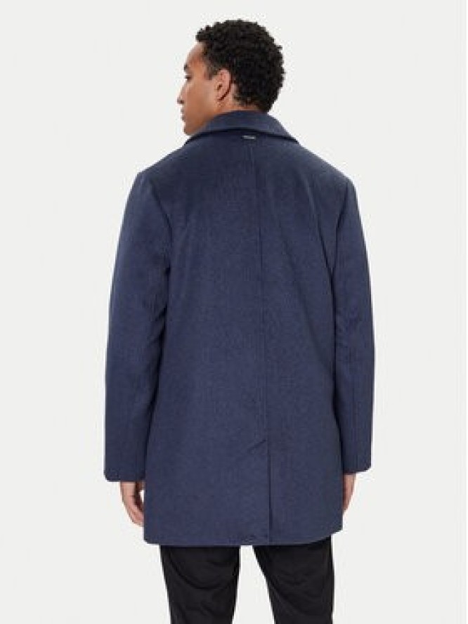 Guess Płaszcz wełniany M4BL3S WGJ82 Granatowy Slim Fit