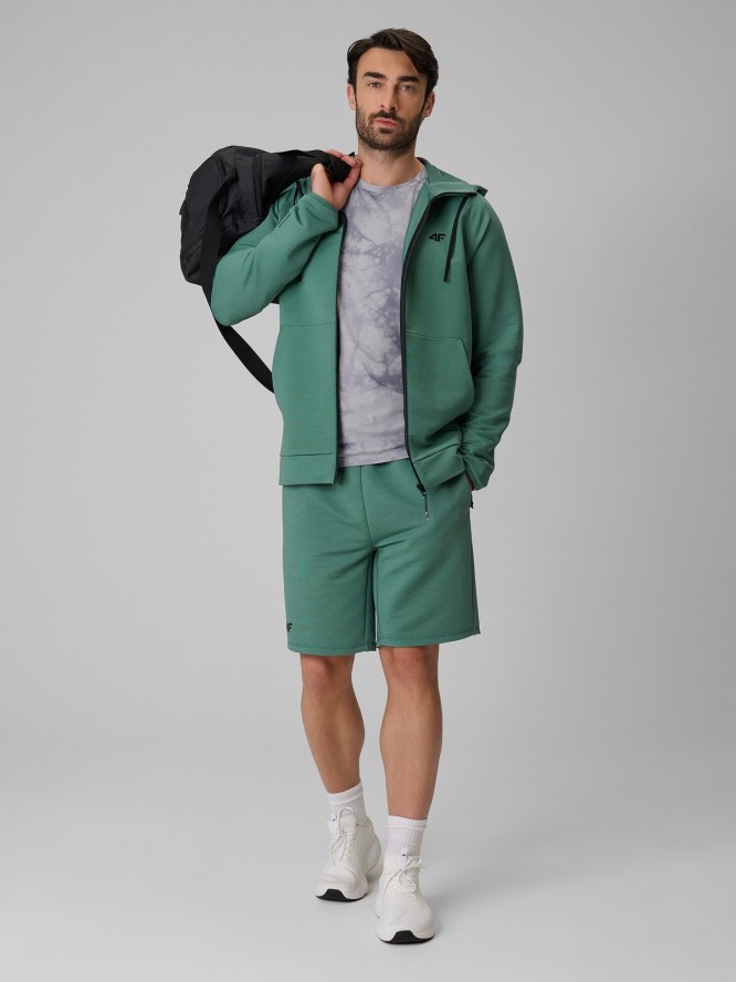 4F Spodenki treningowe szybkoschnące męskie - turkusowe L