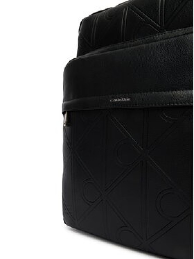 Calvin Klein Saszetka Emblem Aop Emboss Slim Square Bp LV04D3328G Czarny