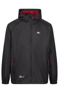 Kurtka Trespass Qikpac - unisex Packaway Jkt Czarny/czerwony