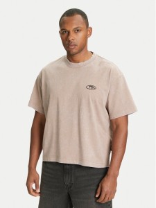 Jack & Jones T-Shirt Retreat 12277886 Beżowy Oversize