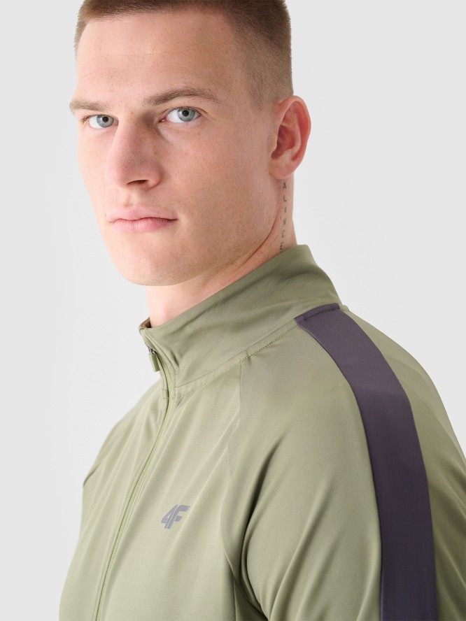 4F Bluza treningowa szybkoschnąca męska - oliwkowa/khaki XXL