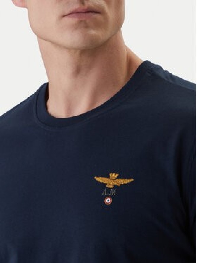 Aeronautica Militare T-Shirt 261TS1580UJ00372 Granatowy Regular Fit