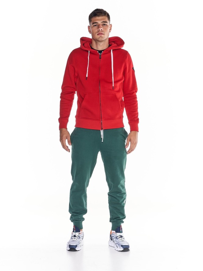 Męskie bluzy z kapturem Basic Heavy Basic zapinane na zamek