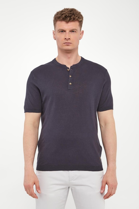 T-shirt męski z lnem LIU JO