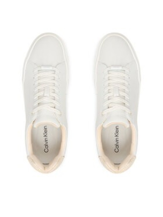Calvin Klein Sneakersy Chunky Cupsole Laceup Clean Lth HM0HM02239 Biały