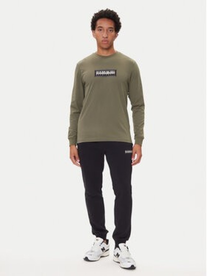 Napapijri Longsleeve S-Box Logo NP0A4I3M Khaki Regular Fit