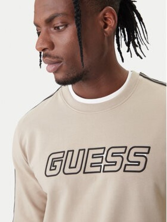 Guess Bluza Z4GQ24 K6ZS1 Beżowy Regular Fit