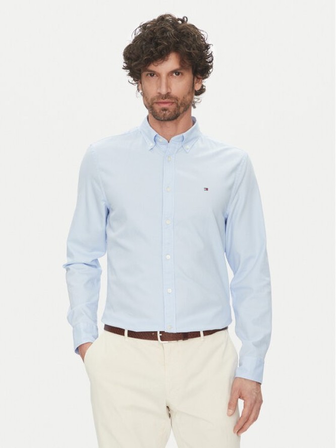 Tommy Hilfiger Koszula MW0MW38556 Błękitny Slim Fit