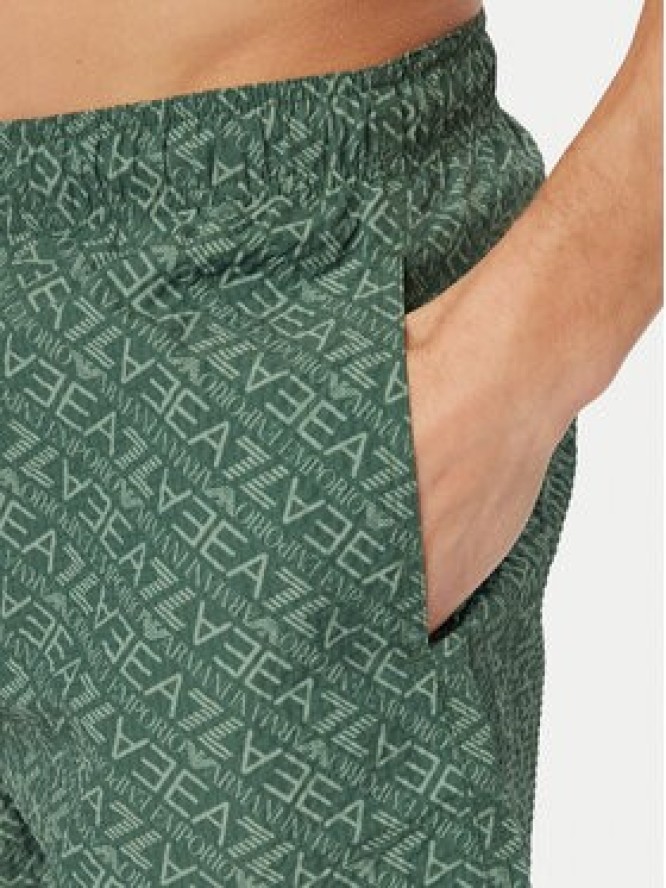 EA7 Emporio Armani Szorty kąpielowe 7M001677 AF21249 M7130 Zielony Regular Fit