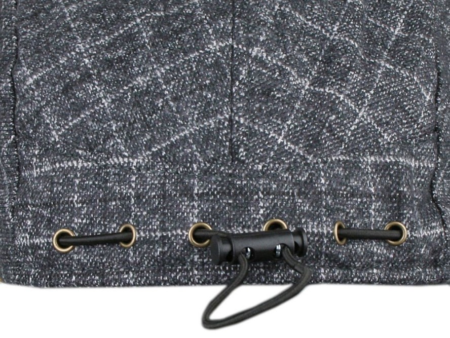 Lekko Ocieplony Kaszkiet - Alties - Drobna Kratka - Grafitowy