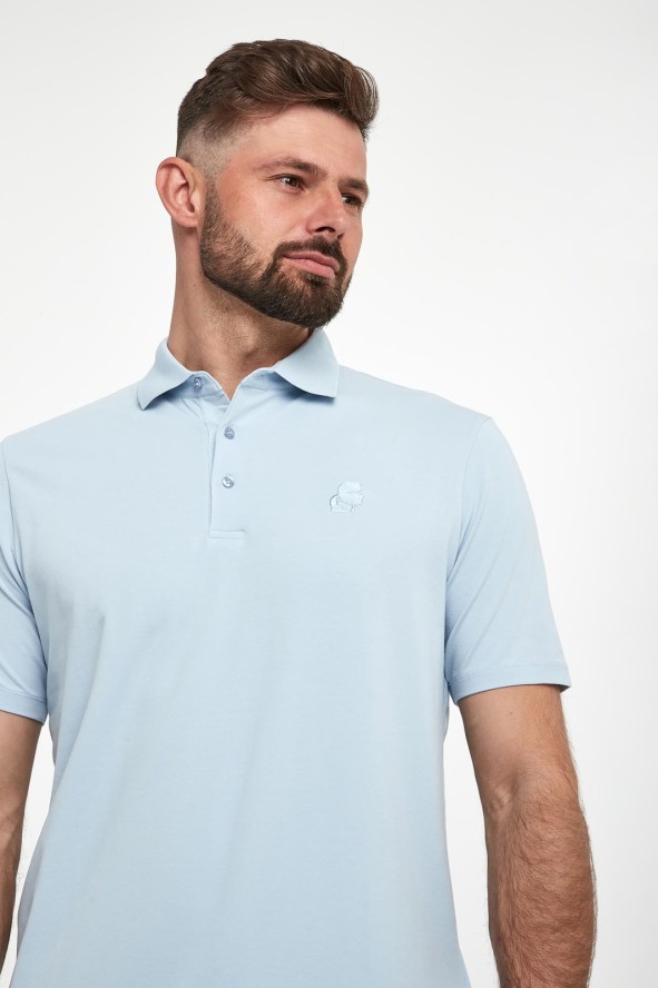 Polo męskie z logo KARL LAGERFELD
