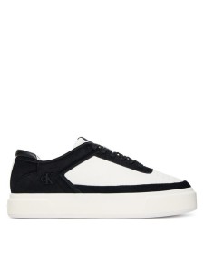 Calvin Klein Sneakersy Basket Cupsole Laceup Lth-Su YM0YM01354 Czarny
