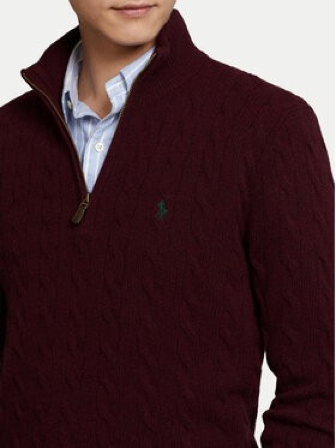 Polo Ralph Lauren Sweter 710876766007 Bordowy Regular Fit