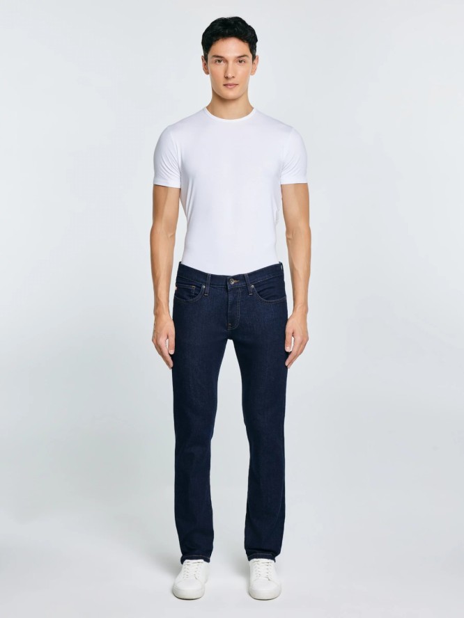 Jeansy męskie dopasowane granatowe Terry 556