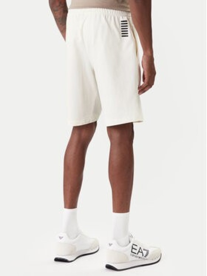 EA7 Emporio Armani Szorty sportowe 8NPS65 PJVRZ U0004 Écru Regular Fit