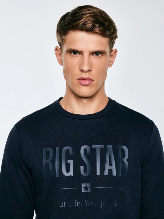 Bluza męska z nadrukiem granatowa Ecodort 403