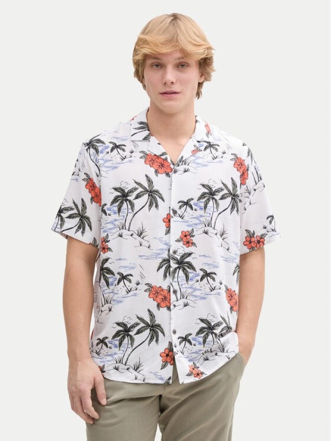 Tom Tailor Denim Koszula 1045191 Biały Relaxed Fit