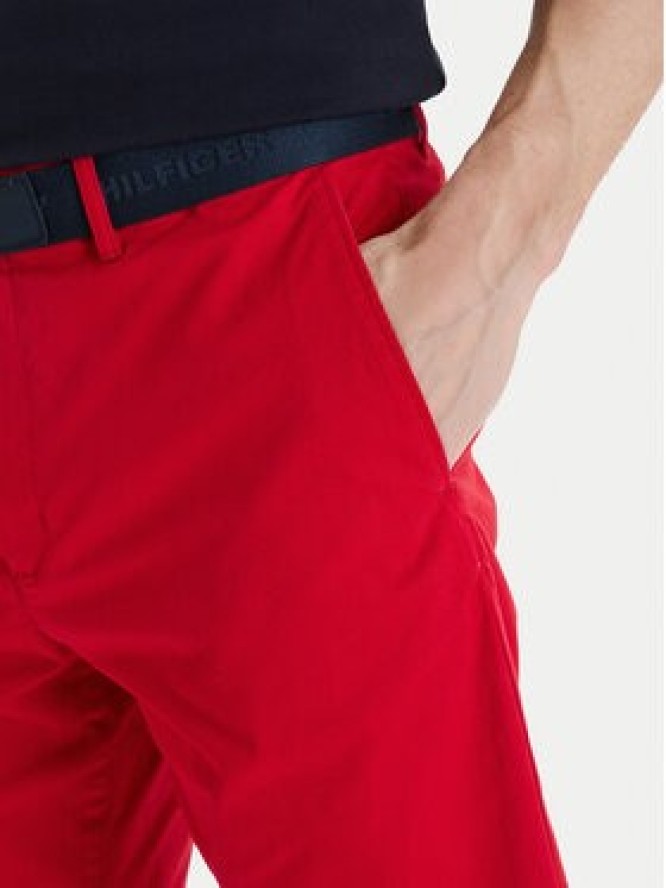 Tommy Hilfiger Komplet szorty i pasek Denton MW0MW42349 Czerwony Slim Fit