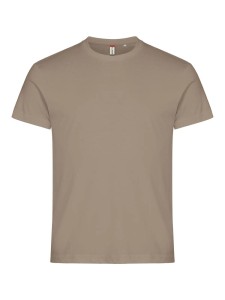 clique Basic-T T-shirt męski z bawełny, dopasowany krój – caffe latte